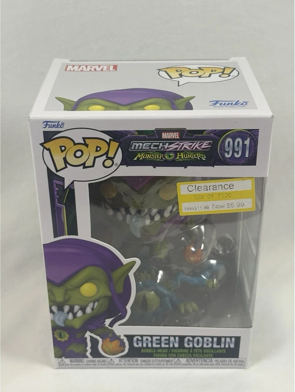 Funko Pop! Marvel MechStrike Monster Hunters Green Goblin #991 Bobble-Head